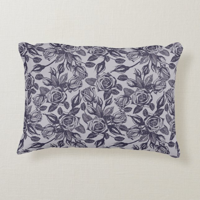 Almohada de acento rectangular de rosa (Reverso)
