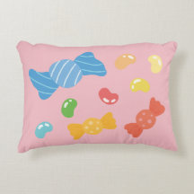 Almohada de acento reversible de dulce caramelo li