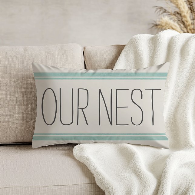 Almohada de acento reversible NUESTRO NIDO (Subido por el creador)