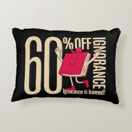 Almohada de acento rojo caprichoso Libro Ignoranci