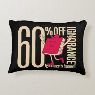 Almohada de acento rojo caprichoso Libro Ignoranci