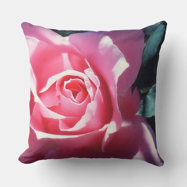Almohada de acento rosa al aire libre (Anverso)