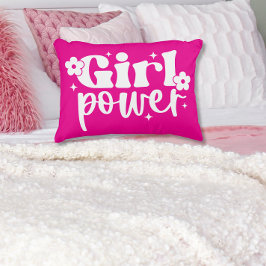 Almohada de acento rosa Girl Power