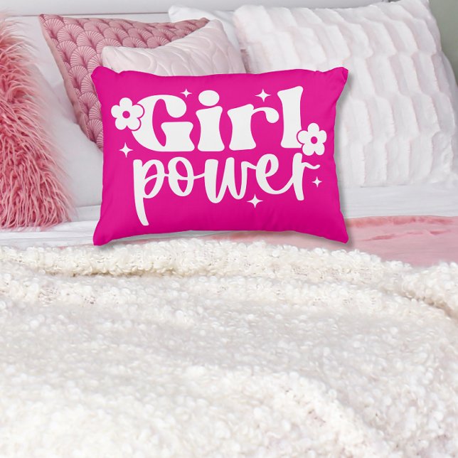 Almohada de acento rosa Girl Power (Subido por el creador)
