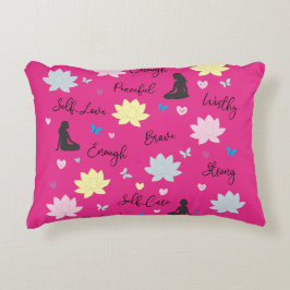 Almohada de acento rosa Lotus Autocuidado y bienes
