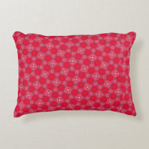 Almohada de acento rosa retro trébol