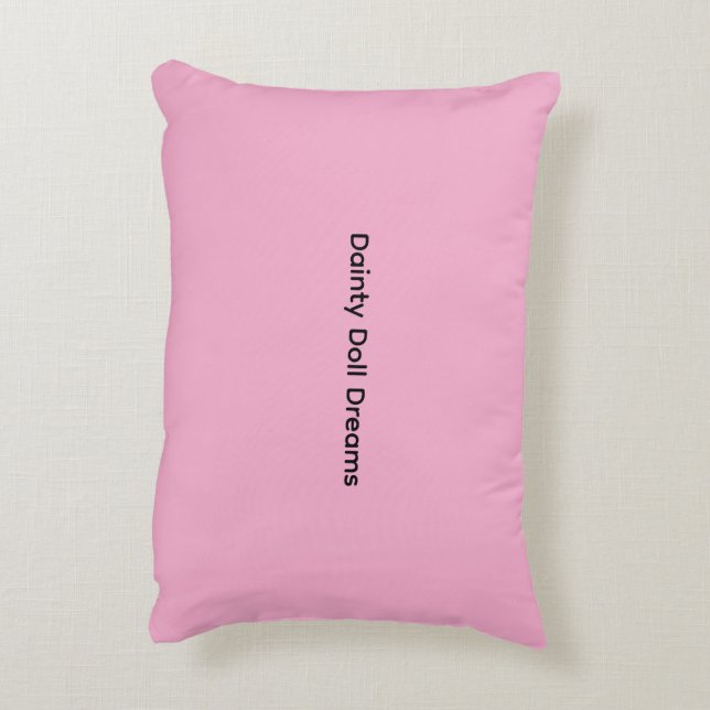 Almohada de acento Rosa Suave Sueños de Muñeca Del (Atrás (Vertical))