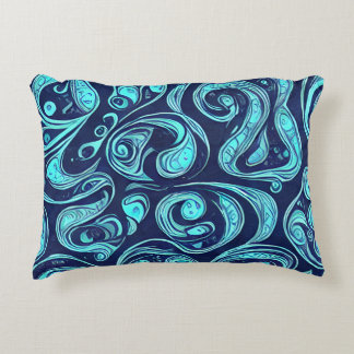 Almohada de acento tonos azules