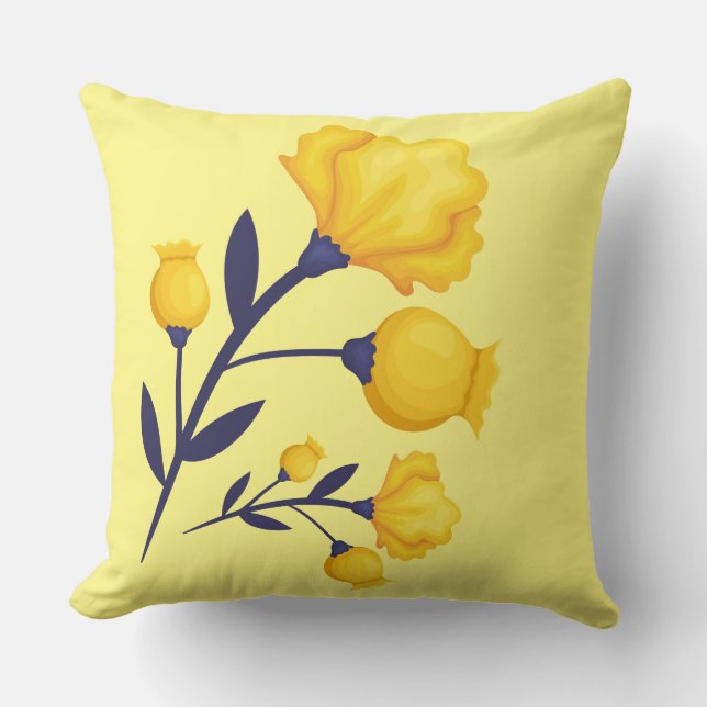 Almohada de acento-Tulipanes Almohada decorativa (Anverso)