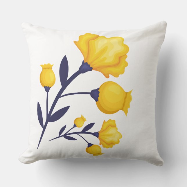 Almohada de acento-Tulipanes Almohada decorativa (Anverso)