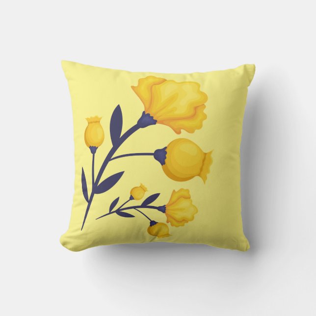 Almohada de acento-Tulipanes Almohada decorativa (Anverso)