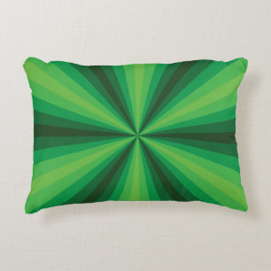 Almohada de acento verde de ilusión óptica