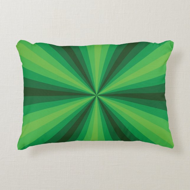 Almohada de acento verde de ilusión óptica (Anverso)