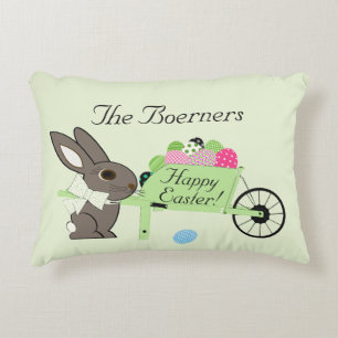Almohada de acento verde lumbar de Pascua