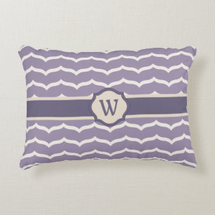 Almohada de acento zigzag florada