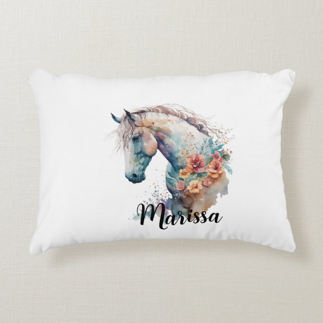 almohada de acuarela personalizada (Anverso)