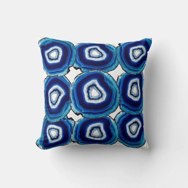Almohada de ágarata azul profundo (Anverso)
