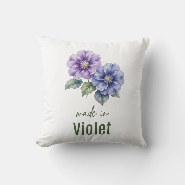 Almohada de agua de flor de nacimiento de violeta  (Anverso)