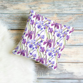 Almohada de agua púrpura Iris Floral