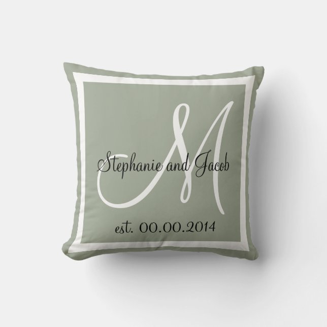 almohada de aguijón de Boda Gris claro Tan (Anverso)