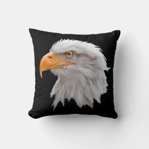 Almohada de águila calva de Alaska (negro)