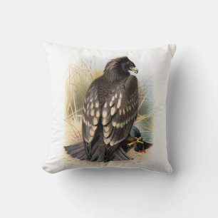 Almohada de águila con manchas de vintage