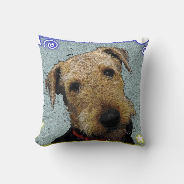 Almohada de Airedale Terrier (Anverso)
