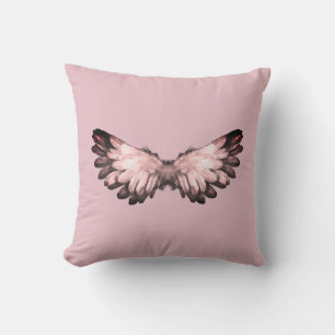 Almohada de ala de ángel rosa