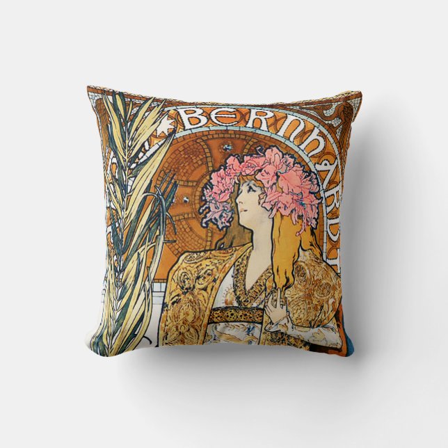 Almohada de Alfonso Mucha Gismonda (Anverso)