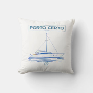 Almohada de algodón azul marino para camarote de y