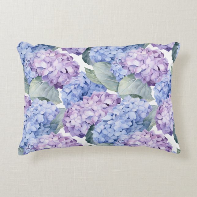 Almohada de algodón con acento floral (Anverso)