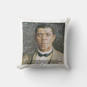 Almohada de Algodón con Cita de Booker T Washingto