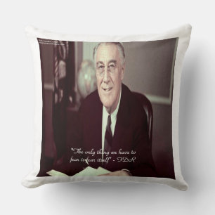 Almohada de Algodón con Cota de FDR & Nada que Tem