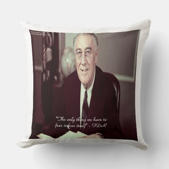 Almohada de Algodón con Cota de FDR & Nada que Tem (Anverso)