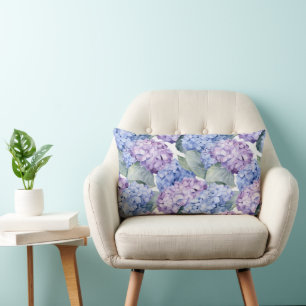 Almohada de algodón con flores de Hortensia