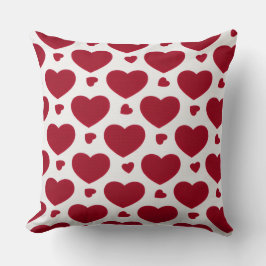 Almohada de Algodón con Patrón Clásico de Corazón 