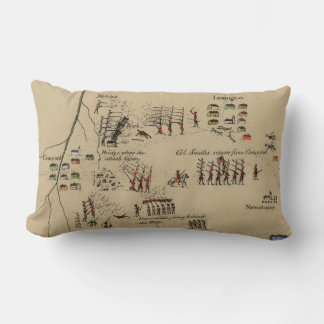 Almohada de algodón con tema de batalla de Lexingt