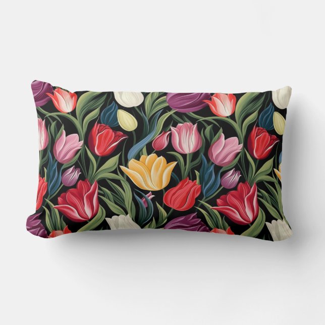 Almohada de Algodón con Tulipanes (Anverso)