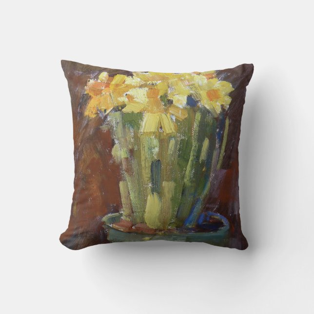 Almohada de algodón Daffodil (Anverso)