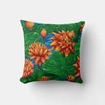 Almohada de algodón de 16" X 16" de Lotus Garden