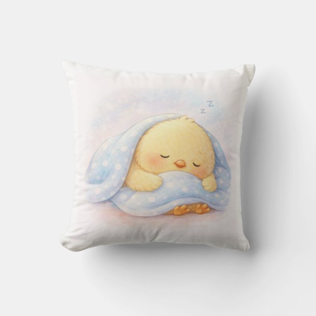 Almohada de Alma Dormida | Almohadón de Pollito Li (Anverso)