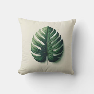 almohada de almohadón monstera