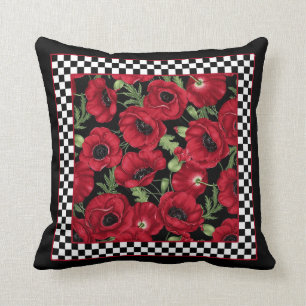 Almohada de amapola con Jester Check