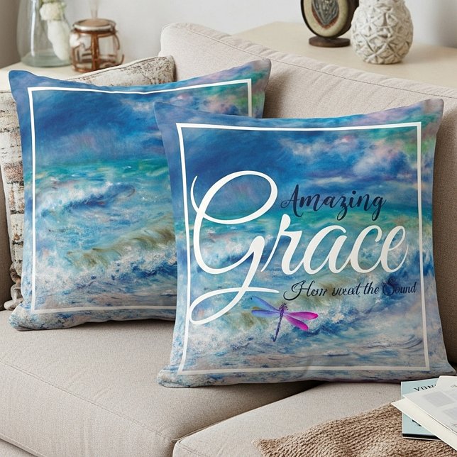 Almohada de Amazing grace Seascape (Subido por el creador)