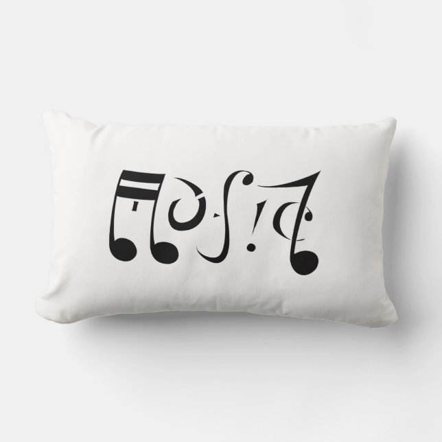Almohada de Ambigram de la vida de la música (Anverso)