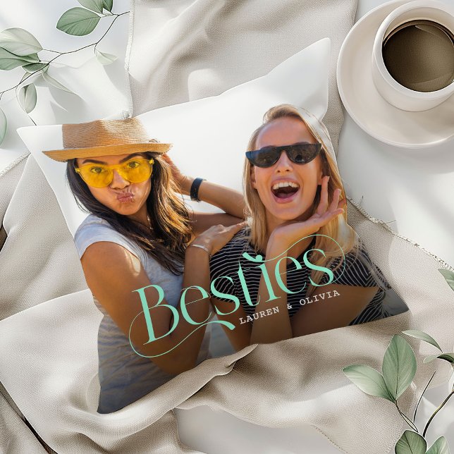 Almohada de amistad con foto personalizada de las  (Subido por el creador)