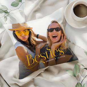 Almohada de amistad con foto personalizada de las 