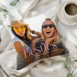 Almohada de amistad con foto personalizada de las 