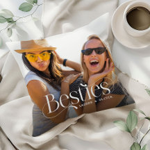 Almohada de amistad con foto personalizada de las