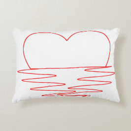 Almohada de Amor Besada por el Sol – Corazón Rojo